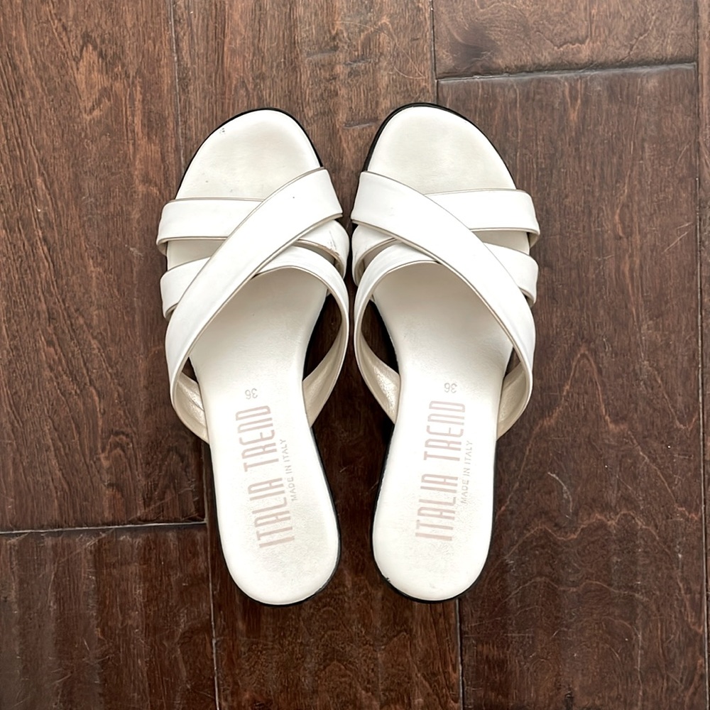 White Shoes from Italy. Size 36, a 6 in Women’s here in the US.